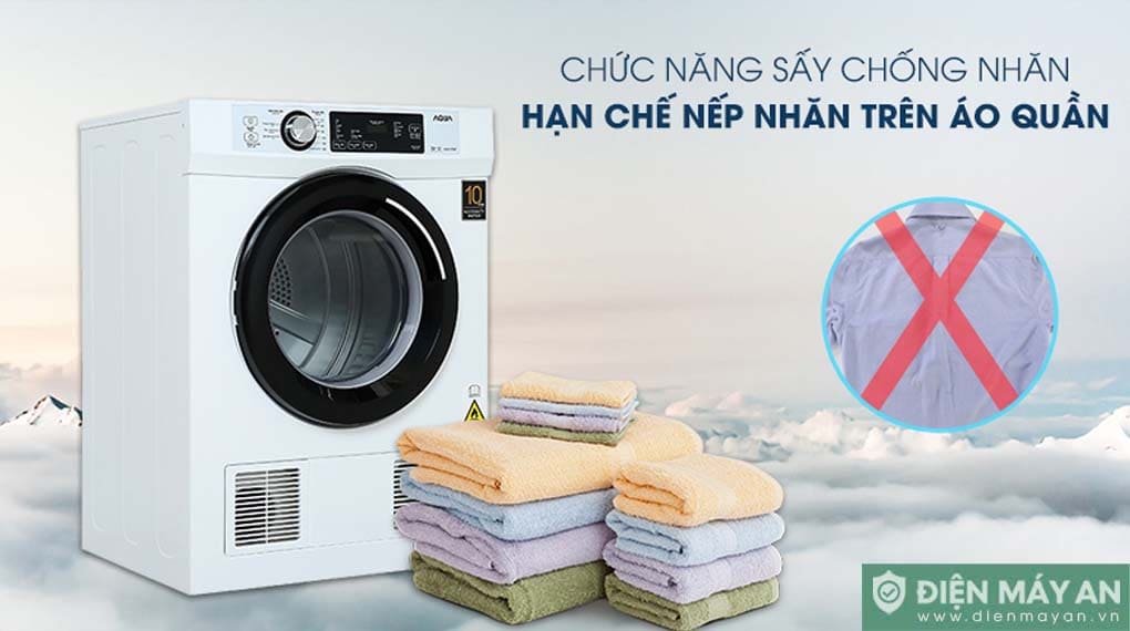 Máy sấy thông hơi Aqua 7 kg AQH-V700FW